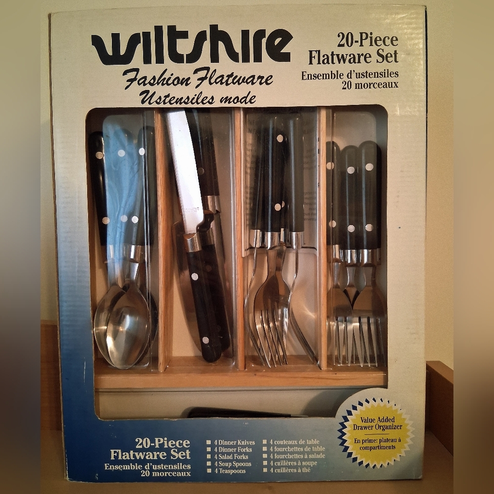 Wiltshire 20-Piece Black Flatware Set